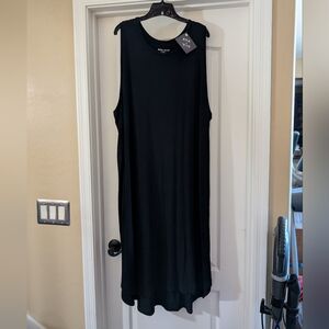 NWT Ava & Viv Black Sleeveless Midi Dress Size 4X